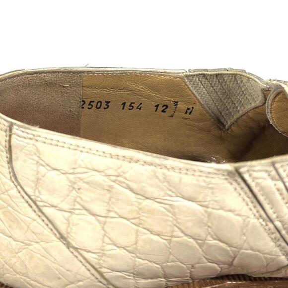 MAURI Genuine Alligator Cream White Dress Shoes 12 M 2503 154 RARE! VERY WORN main image 10